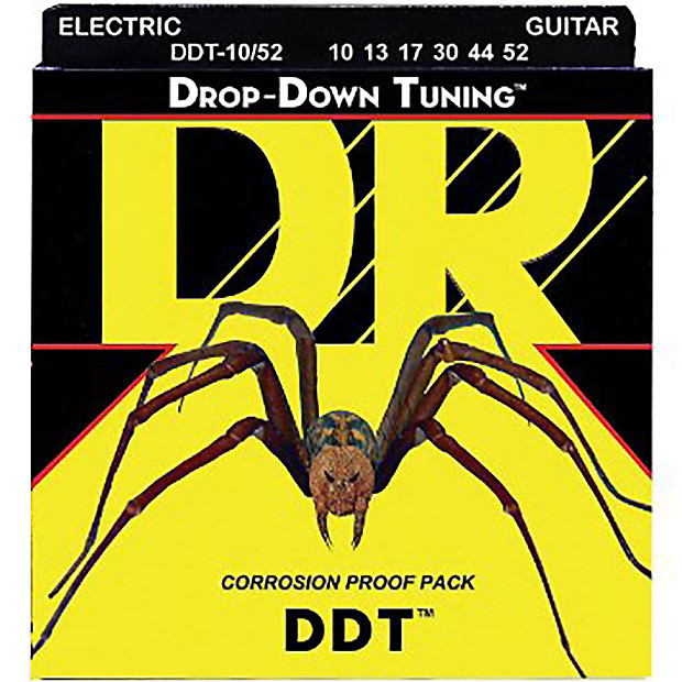 DR DDT-10/52 Drop Down Tuning Electric Guitar Strings - Heavy (10-52) image 1