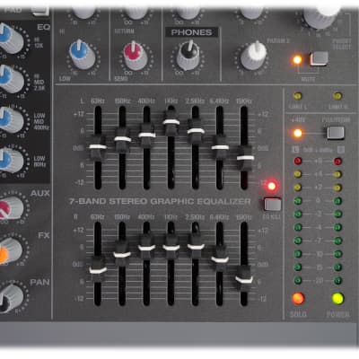 Rockville RPM109 12 Channel 4800W Powered Mixer 7 Band EQ Effects USB 48V