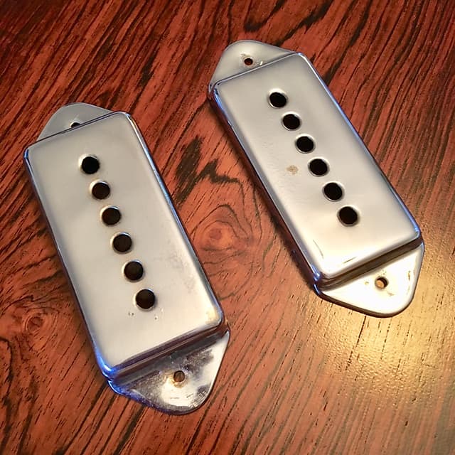 Gibson Es-330/ epiphone casino pickup covers c 1960s Chrome