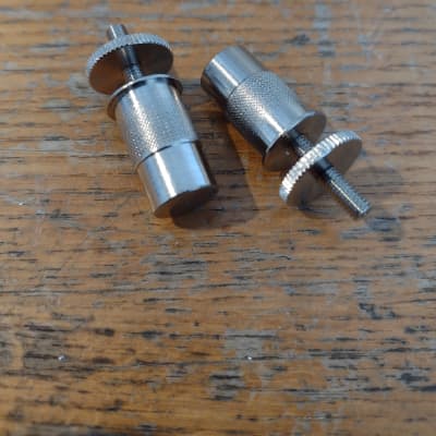 Epiphone soft brass 50 thumbwheels and posts adapters for ABR-1 bridge Les Paul Royal Mount 2025 - Nickel image 2