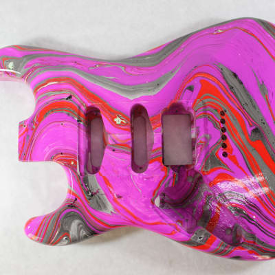 Swirled HSS Hardtail guitar body -fits Fender Strat Stratocaster necks J1276 image 4