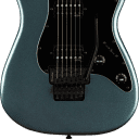Fender Squier Contemporary Stratocaster HH FR, Roasted Maple Fingerboard, Black Pickguard, Gunmetal Metallic