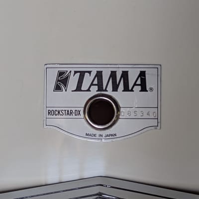 Closet Find! Rare 1990s Tama Made In Japan Rockstar-DX 18 x 22" White Wrap Bass Drum - Looks Fantastic - Sounds Great! image 3