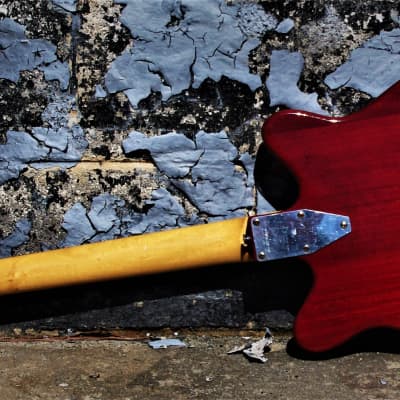 Micro-Frets Spacetone 1971 Red Transparent. VERY RARE. Excellent Guitar. MicroFrets custom guitar. image 15