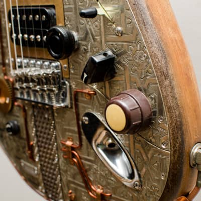 2015 Paoletti Stratospheric Steampunk Wine electric guitar custom handwound strat pickups image 17