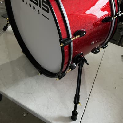 Alesis Strike pro se electric drum bass drum, mesh heads  Red sparkle image 1
