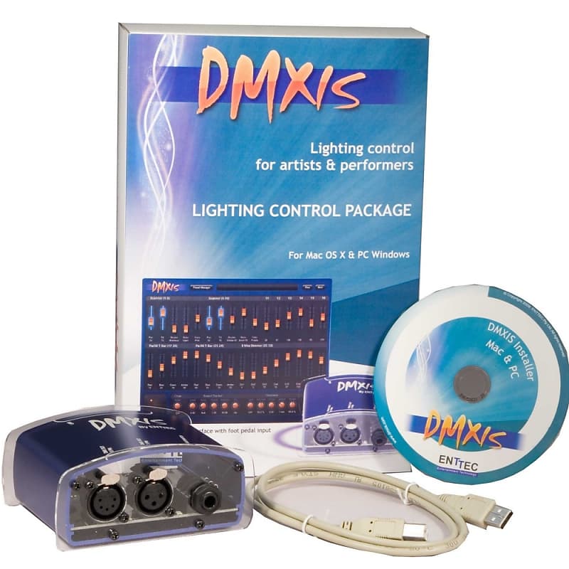 ENTTEC DMXIS One Universe USB DMX512 Lighting Software & Reverb