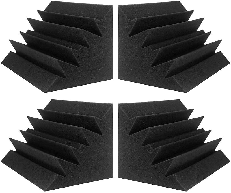 4 Pack Acoustic Foam Bass Trap Studio Foam 12" X 7" X 7" | Reverb