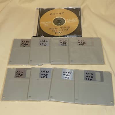 ROLAND RA-95 All Style Floppy Disks MSD 101 to MSD 108 1990's Plus Backup CD