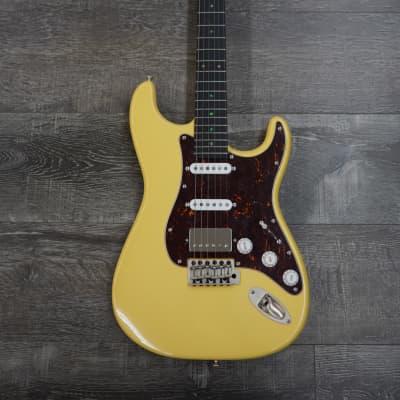 AIO S4 Electric Guitar - Buttercream (Brown Pickguard) w/ Gator GC-Electric-A Case for sale