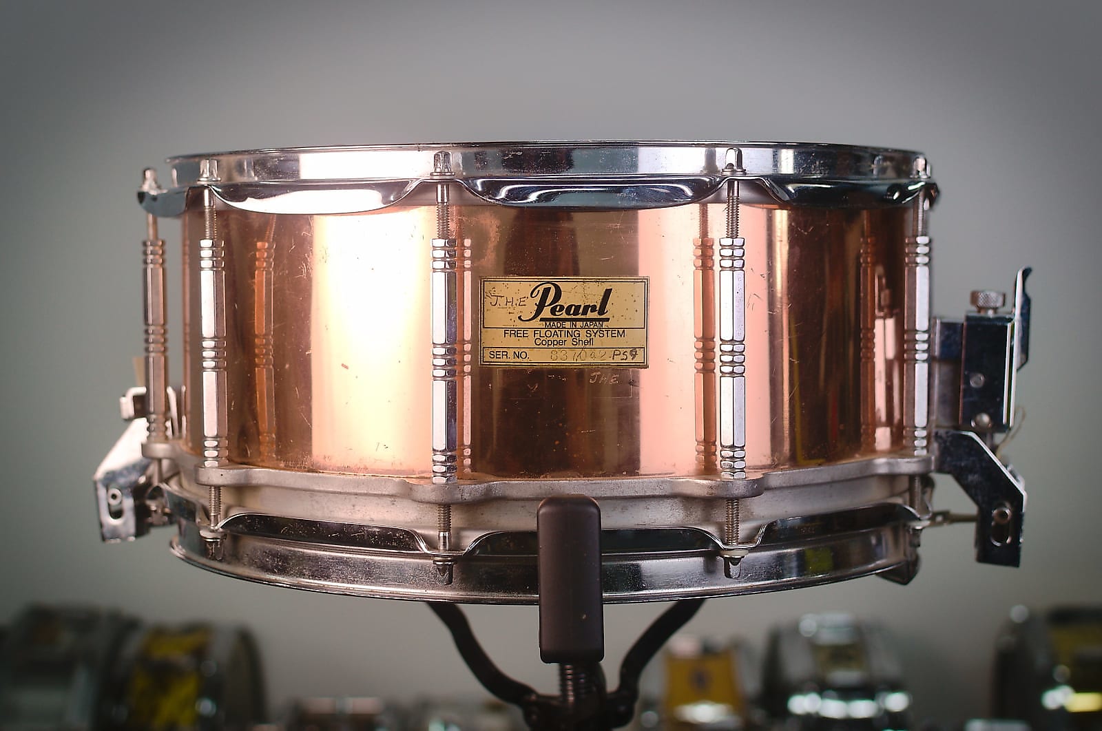 Pearl B-914ED Free-Floating Brass 14x8 Snare Drum (1st Gen) 1987