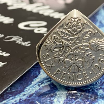 Special Offer. 25% Off Regular Price. Two (2) Queen Elizabeth Sixpence Coin Plectrums. image 3