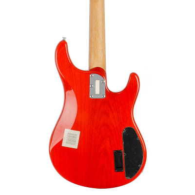 Music Man Sterling Left Handed 4 String Bass Guitar - Transparent Orange image 5