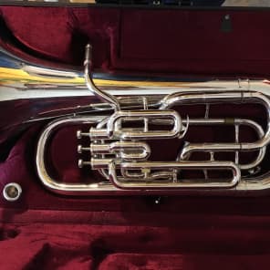 Besson 765 Euphonium Silver W Case Awesome Condition Made In The