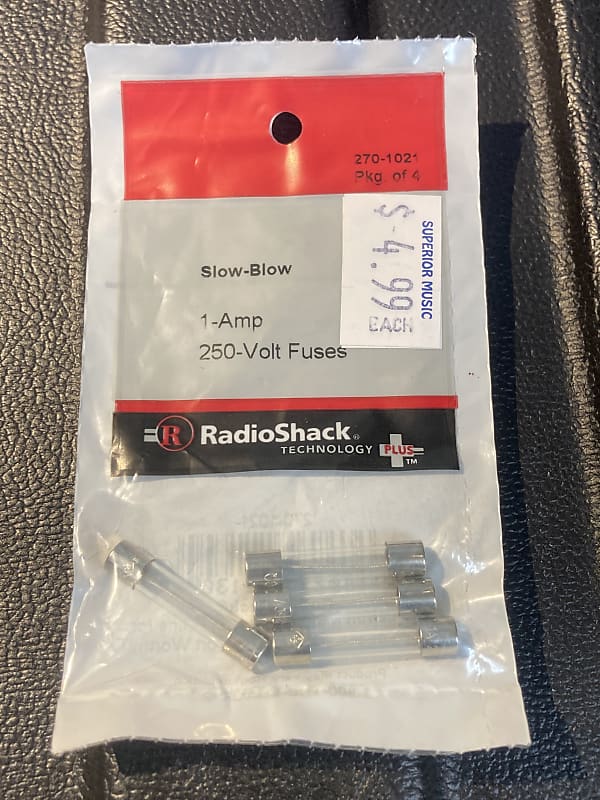 Radio Shack 1A 250V 1 1/4 x 1/4 glass fuse 4 pack Reverb