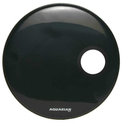Aquarian Regulator Ported Black Bass Drum Head 22 inch image 1