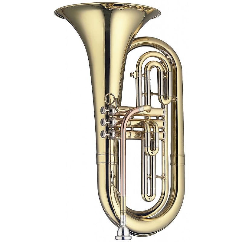 Stagg LV-MB5505 Brass Body 3 Pistons Bb Marching Baritone w/Soft Case & Mouthpiece Silver Plated image 1