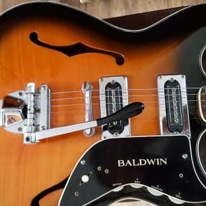 Baldwin  Vibraslim Semi-Hollow Body Electric Guitar 1966 RARE Burns Company image 5