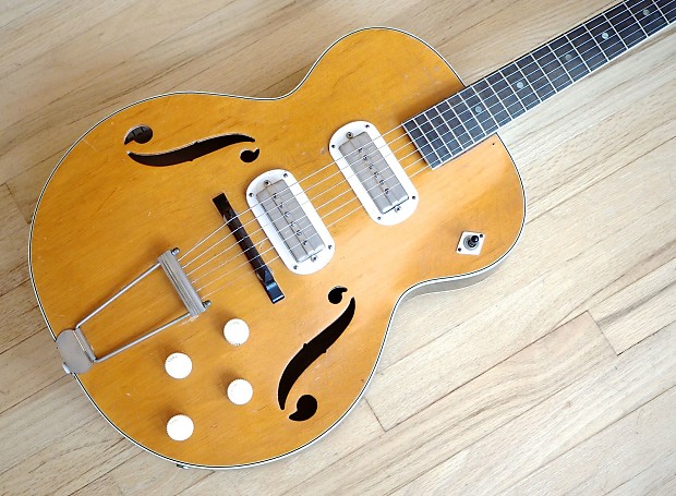 1961 Harmony Roy Smeck H58 Vintage Archtop Electric Guitar w
