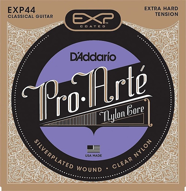 D'Addario EXP44 Coated Classical Guitar Strings, Extra Hard Tension image 1