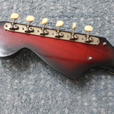 Vintage 1960s Teisco Kawai Wine Red Guitar MIJ Blues Machine Ry Cooder Hound Dog Taylor 3 PU Rare 24.5 scale image 12