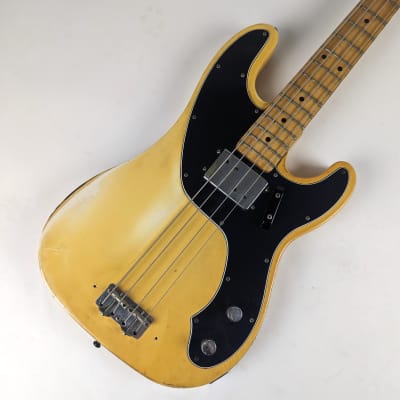 Fender  Tele Bass 1976 - Blond White Humbucker HSC image 1