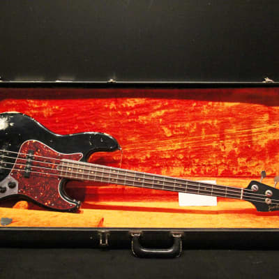 1964 Fender Jazz Bass black w/matching headstock and orig
