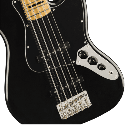 Squier Classic Vibe '70s Jazz Bass V, Maple Fingerboard, Black image 2
