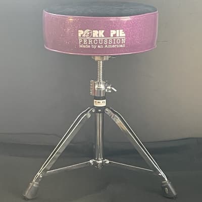 Pork Pie Custom Drum Throne, Black Crush Top w/Purple Sparkle Sides image 1