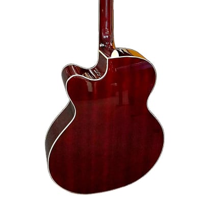 Glen Burton GAJ06CE-BUR Jumbo Cutaway Spruce Top 6-String Acoustic-Electric Guitar w/Gig Bag, Strap, Strings & Cable image 2