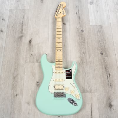 Fender American Performer Stratocaster HSS Guitar, Maple Fretboard, Satin Surf Green image 3