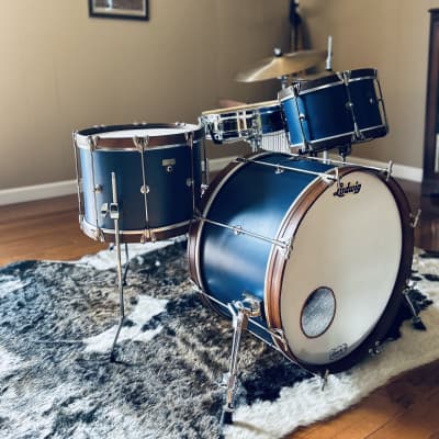 Ludwig 3pc Compact Kit 1920’s Restored - Salty Dog Blue image 3