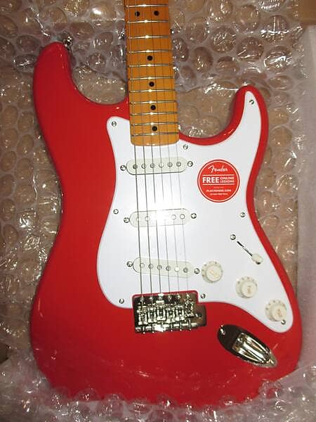 Chitarra Fender Strato Squier modello Classic Vibe 50s Fiesta Red Nuova. image 1