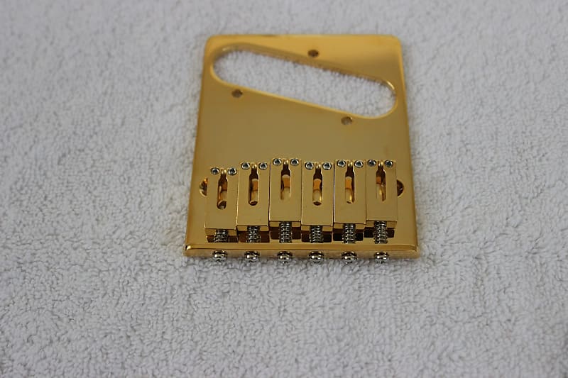 Fender/Gotoh Telecaster Gold Body Hardware Set Modern GTC202 6-saddle  Bridge USA Tele TB-0030-002