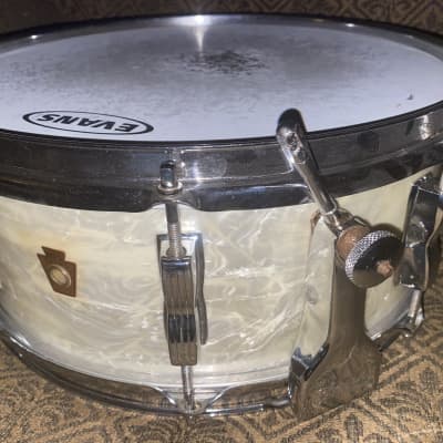 Ludwig WFL No. 900 Buddy Rich Super Classic 5.5x14" 8-Lug Snare Drum with P-87 Strainer 1948 - 1959 - White Marine Pearl image 7
