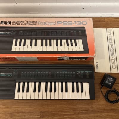 Vintage Yamaha PSS-130 Portasound Keyboard Synthesizer Piano (w/ Original Box)