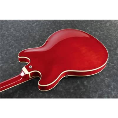 Ibanez Artcore AS73 Electric Guitar, Bound Rosewood Fretboard, Transparent Cherry Red image 3