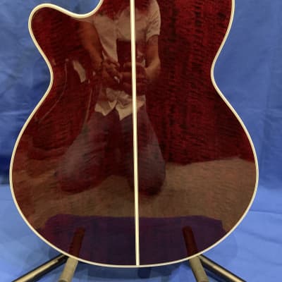 Takamine TSP158C-12 Thinline 12-String Acoustic Guitar See Thru Red Gloss image 2
