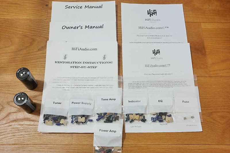 Pioneer SX-3800 restoration kit filter capacitor repair rebuild fix  			