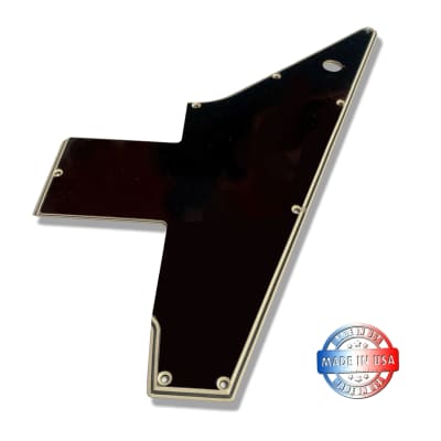 Wide Bevel 5 Ply Black/Cream Pickguard for Gibson Explorer Made in USA 🇺🇸