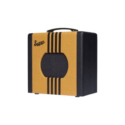 Supro Delta King 8 Combo 1 Watt Guitar Amplifier, Tweed w/ Black Stripes image 7