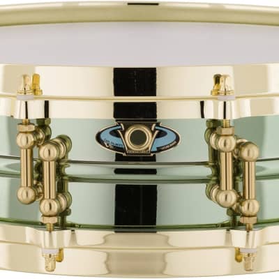 Ludwig Carl Palmer Venus Brass Snare Drum, Green, 3.7x14", Green image 2