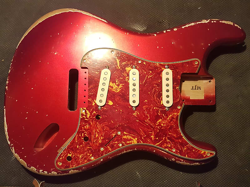 MJT Stratocaster body Candy Apple Red | Reverb Canada
