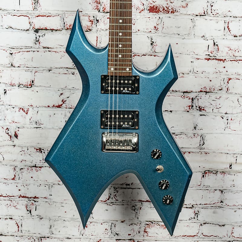 BC Rich - Platinum Series Warlock MIK - Solid Body HH Electric Guitar, Ice Blue Met. - x2080 - USED image 1