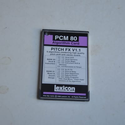 RARE Lexicon PCM-80 Algorithm Card ~PITCH FX V1.1~ Audio Software PCM80 USA Made image 2
