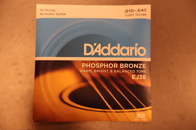D'addario EJ38 Phosphor Bronze 12 String Light Gauge image 1
