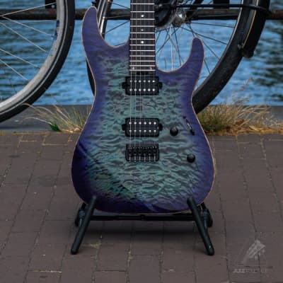 ESP USA M-II Hardtail QM in Purple Haze Sunburst image 2