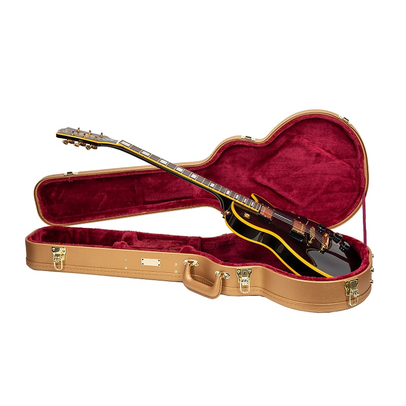 Crossrock Relief Series-Wooden Case For Les Paul Electric Guitars-Smoke Blue