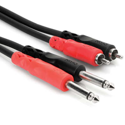 Hosa CPR-201 Dual RCA to 1/4" Phone 1M (3.3 feet) cable image 2