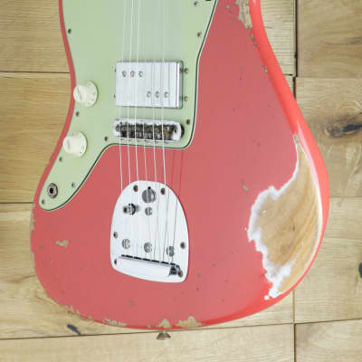 Fender Custom Shop Dealer Select CuNiFe Wide Range Jazzmaster Heavy Relic Fiesta Red , Left Handed R125194 image 3